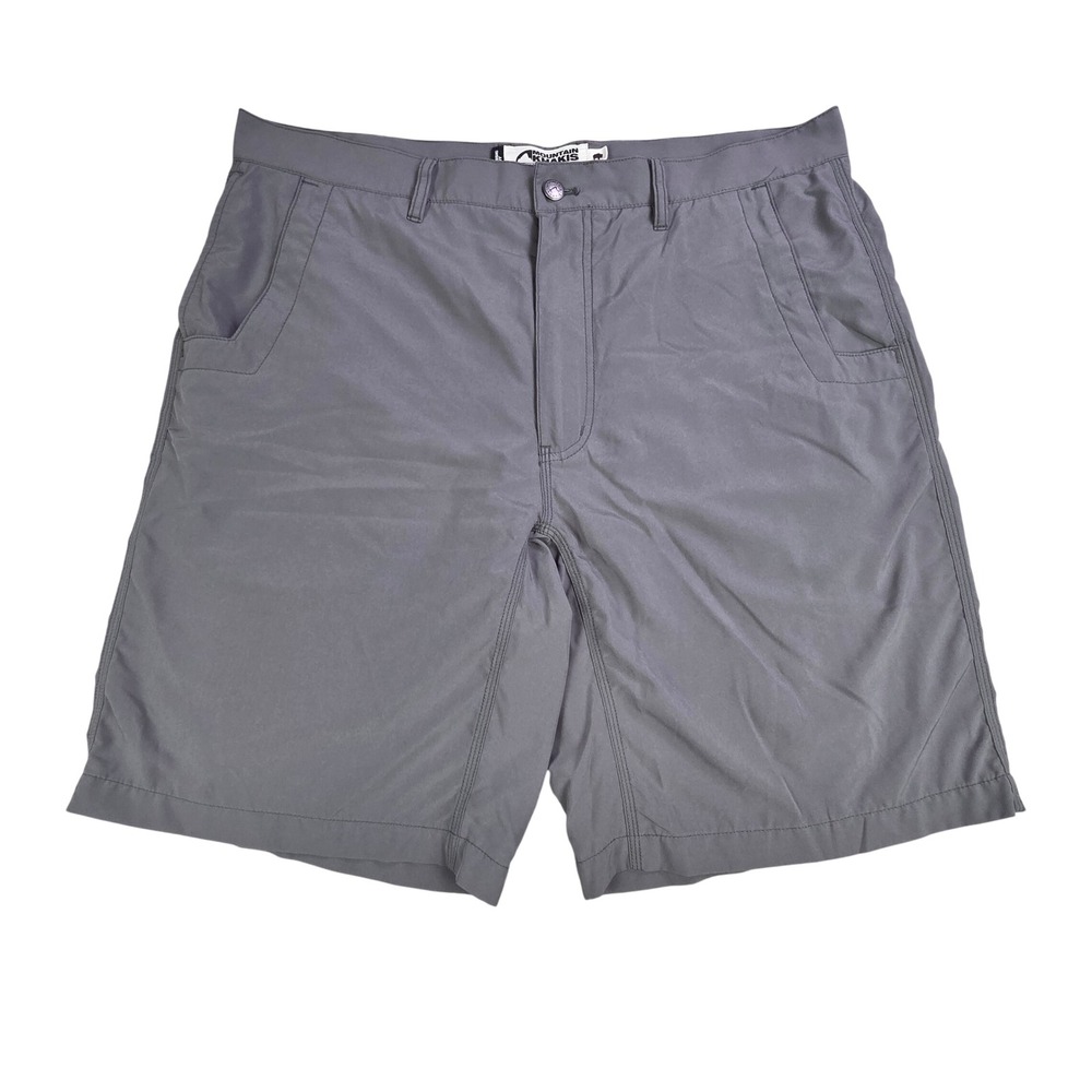Mountain Khakis Mulligan Shorts Mens 38x10 Classic Fit Grey Performance Stretch - Picture 1 of 9